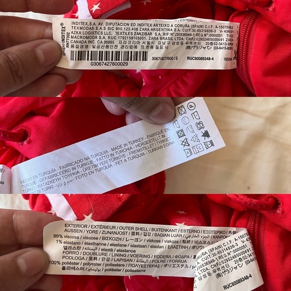 NWT ZARA Red Star Lace-Up Bodysuit S - Picture 14 of 14